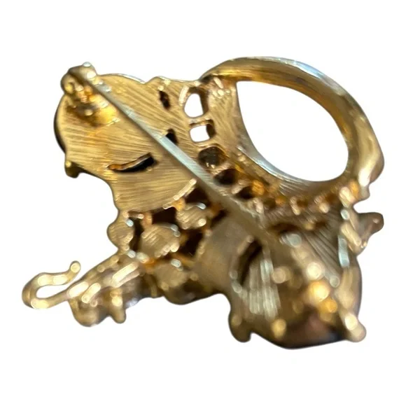 Vintage Alfred Philipe Crown Trifari Cabochon Necklace Pendant Brooch. - Picture 5 of 6